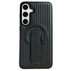 OEM - Mobilskal f&ouml;r Samsung Galaxy S26 Magnetiskt Kickstand PU + PC - Svart