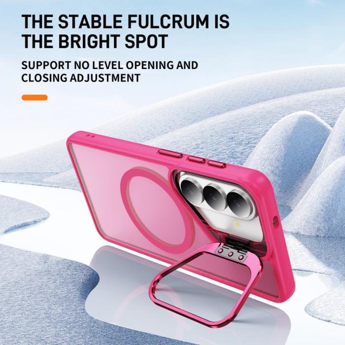 OEM - Mobilskal för Samsung Galaxy S26 Magnetiskt Kickstand PC + TPU - Rosa