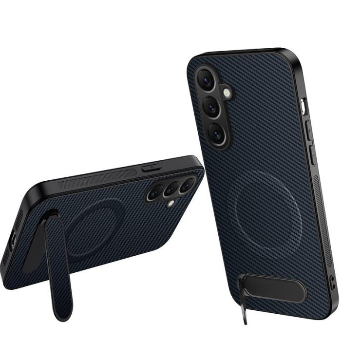 WANLONFENG - WANLONFENG Mobilskal för Samsung Galaxy S26 Magnetiskt Kickstand Plast - Safir