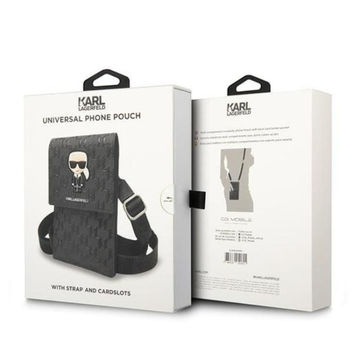 UTGATT5 - Karl Lagerfeld Halsbandsfodral Ikonik Karl Monogram Patch - Svart