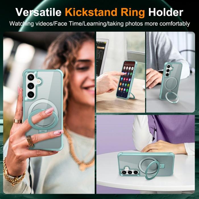 OEM - Mobilskal för Samsung Galaxy S26 Plus Magnetiskt Ringhållare TPU + PC - Sjöblå