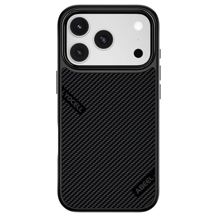 ABEEL - ABEEL CF-Lyocell Mobilskal till iPhone 17 Pro MagSafe Microfiber Svart
