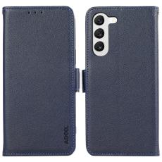 ABEEL - ABEEL Samsung Galaxy S23 Pl&aring;nboksfodral Konstl&auml;der RFID-Skydd Bl&aring;