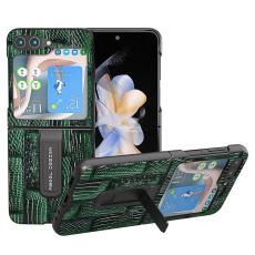 ABEEL - ABEEL Samsung Galaxy Z Flip5 Pl&aring;nboksfodral Mahjong Gr&ouml;n
