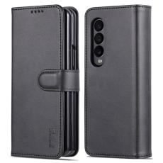 AZNS - AZNS Samsung Galaxy Z Fold4 Pl&aring;nboksfodral Konstl&auml;der - Svart
