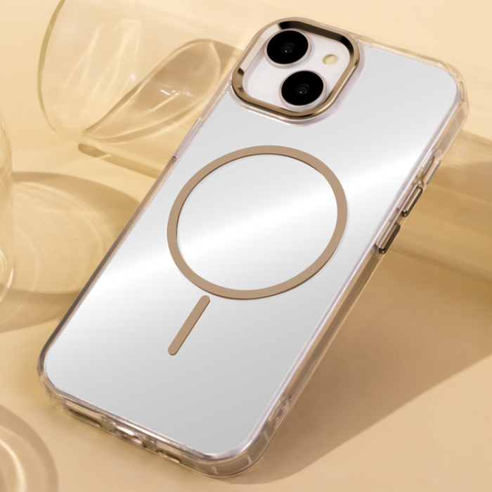 OEM - iPhone 15 Pro Mobilskal MagSafe Clear Thin - Guld