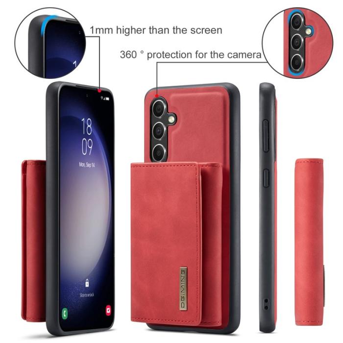 DG.MING - DG.MING Konstläder Plånboksfodral för Samsung Galaxy A16 5G - Röd
