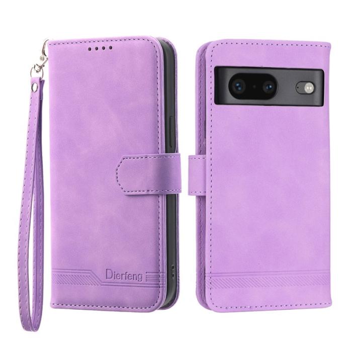 DIERFENG - DIERFENG Google Pixel 7 5G Plånboksfodral DF-03 Flip Konstläder - Lila
