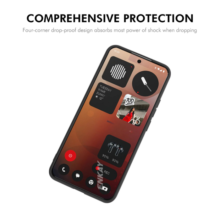 ENKAY - ENKAY Nothing Phone (3a) Pro Mobilskal Straight Edge Silikon