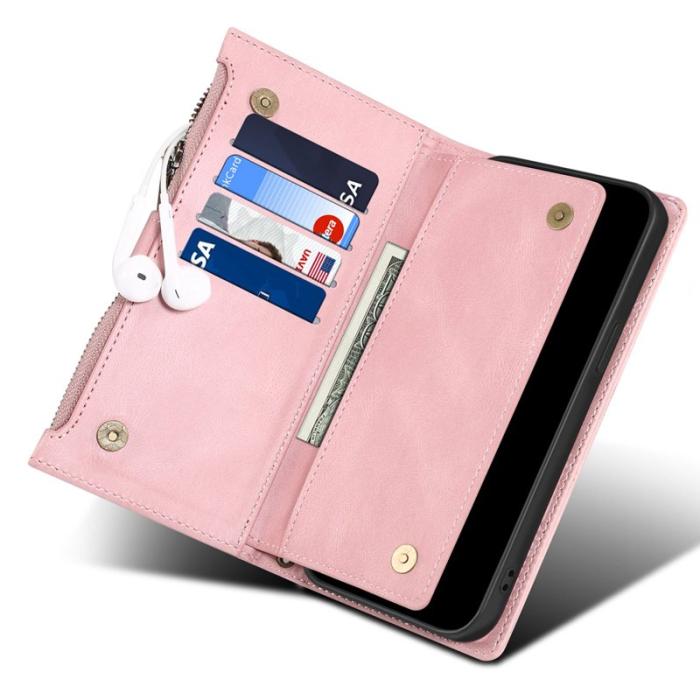 ESEBLE - ESEBLE Star Series Plånboksfodral för Google Pixel 7a - Konstläder - Roséguld