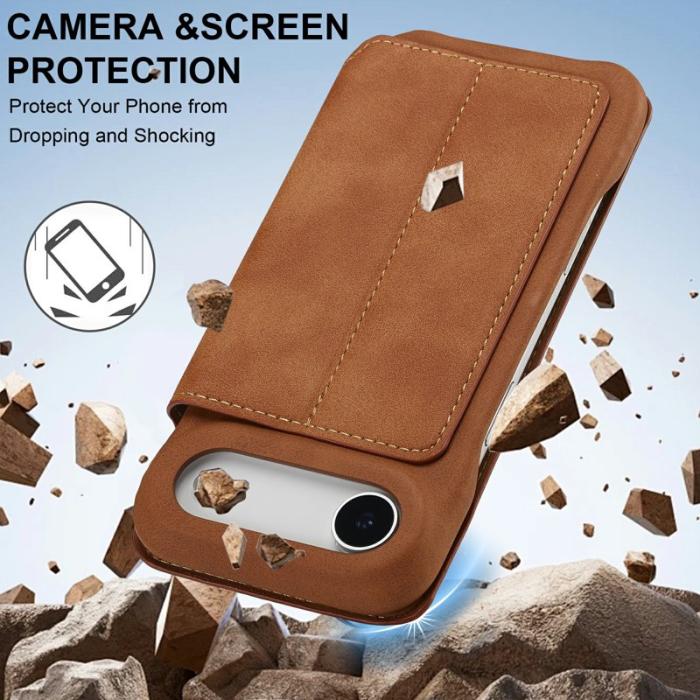LC.imeeke - LC.IMEEKE iPhone Air Fodral Card Holder KonstLäder - Brun
