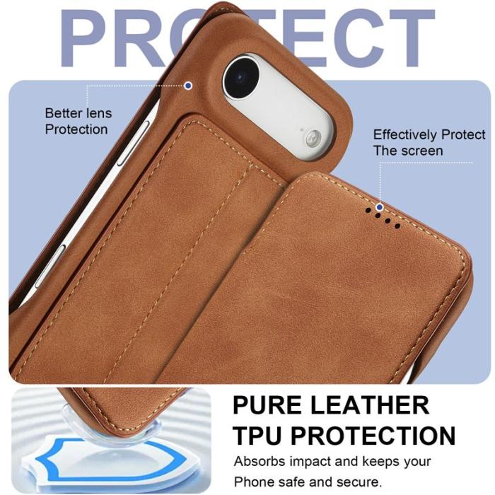 LC.imeeke - LC.IMEEKE iPhone Air Fodral Card Holder KonstLäder - Brun