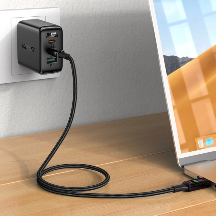 Acefast - Acefast USB-C till USB-C kabel 1.2m 100W - Svart