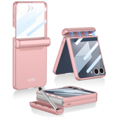 GKK - GKK Galaxy Z Flip 7 Mobilskal med Penna och Skärmskydd - Rosa