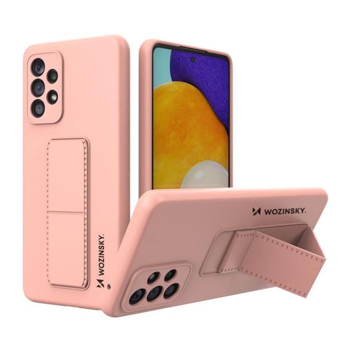 Wozinsky - Wozinsky Galaxy A73 Skal Kickstand Silicone - Rosa