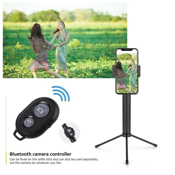 OEM - 5-delad Utdragbar Bluetooth-Selfiestick med Tripod H611 - Svart