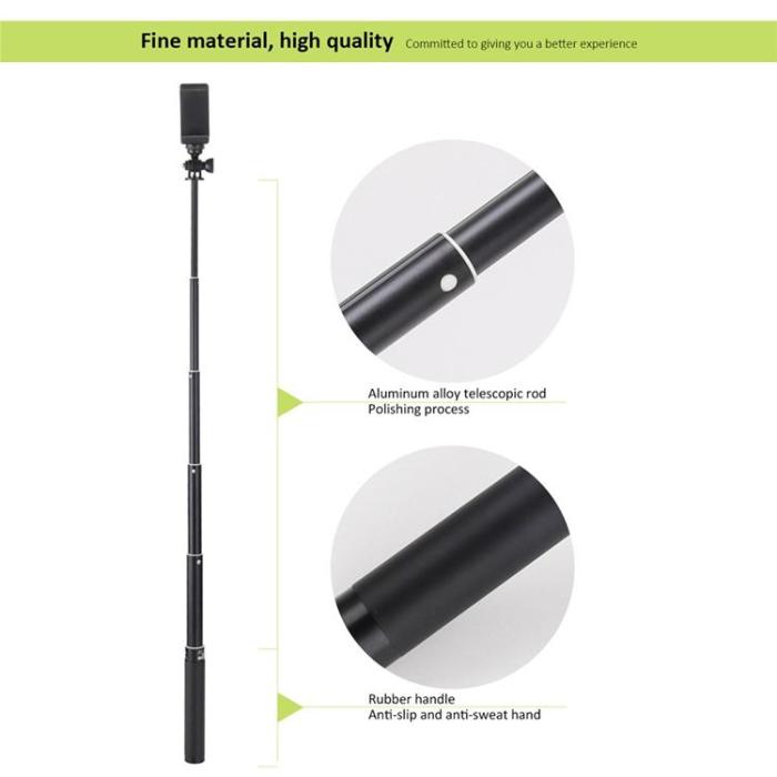 OEM - 5-delad Utdragbar Bluetooth-Selfiestick med Tripod H611 - Svart