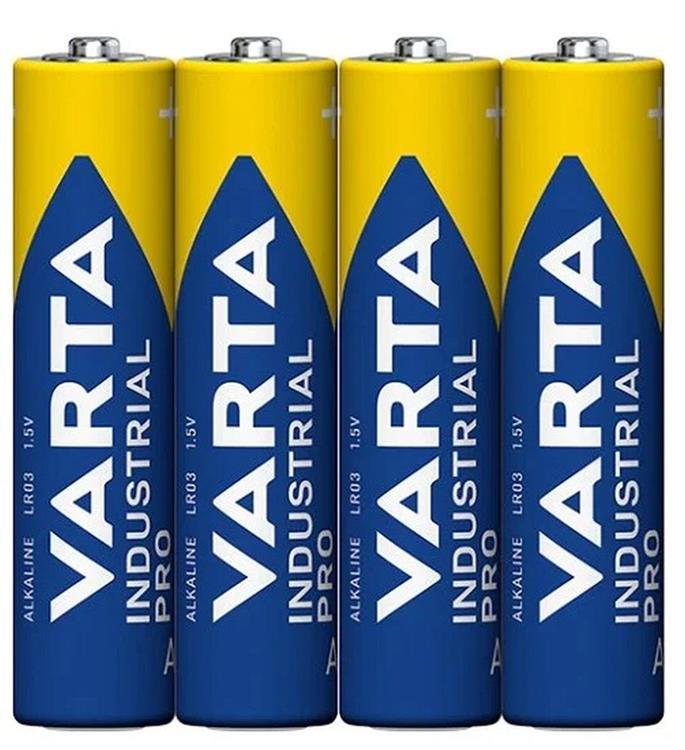 Varta 4-st Alkaliskt Batteri R3 (AAA) Industrial Pro | 505295 | AlltMobil