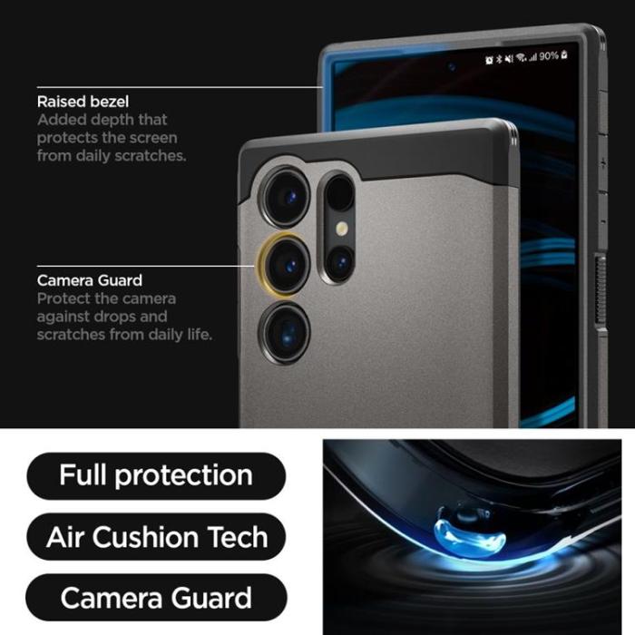 Spigen - Spigen Galaxy S24 Ultra Mobilskal Tough Armor - Gunmetal