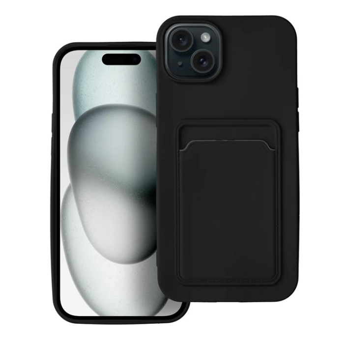 OEM - iPhone 15 Plus Mobilskal Korthållare - Svart