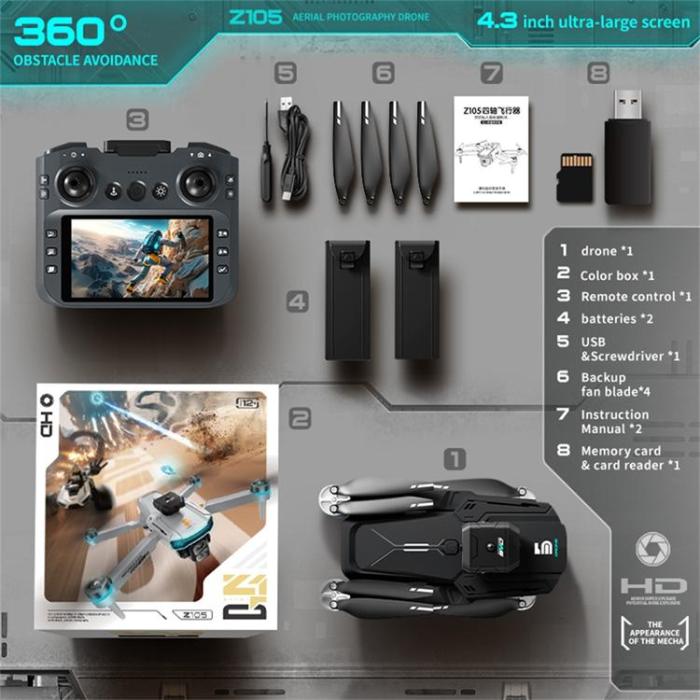 OEM - Borstlös Drönare med 4.3