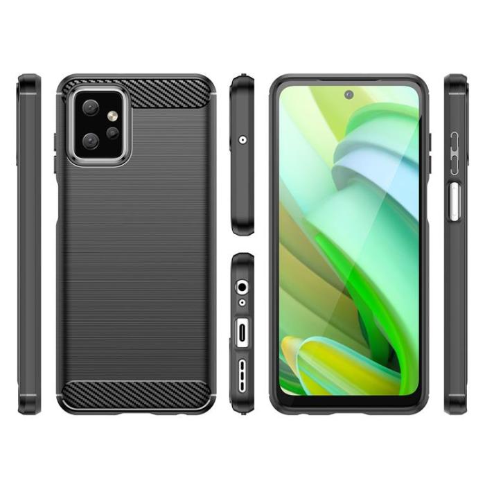 OEM - Motorola Moto G Power 5G 2023 Mobilskal Carbon Silikon - Svart