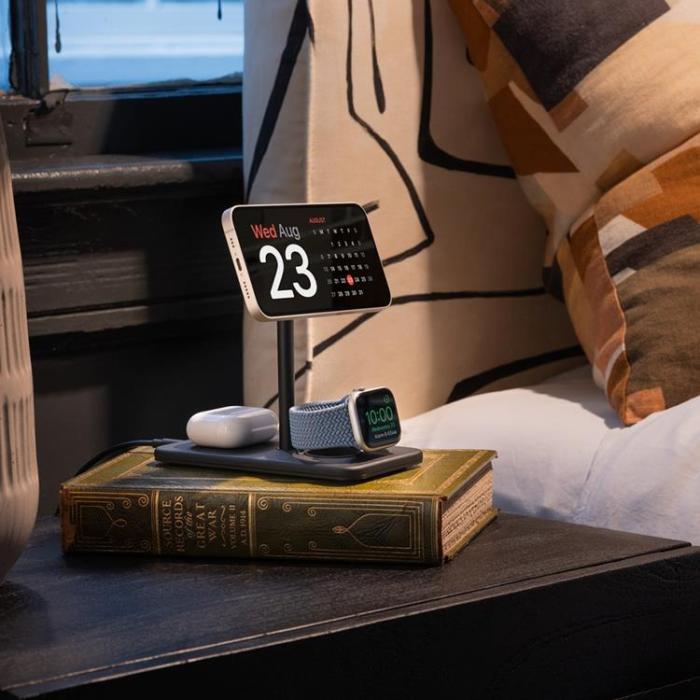Twelve South - Twelve South 3-in-1 Trådlös Laddare Magsafe iPhone, Apple Watch, AirPods - Svart