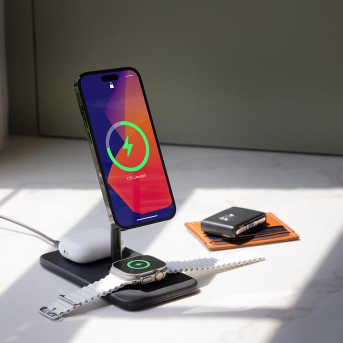 Twelve South - Twelve South 3-in-1 Trådlös Laddare Magsafe iPhone, Apple Watch, AirPods - Svart