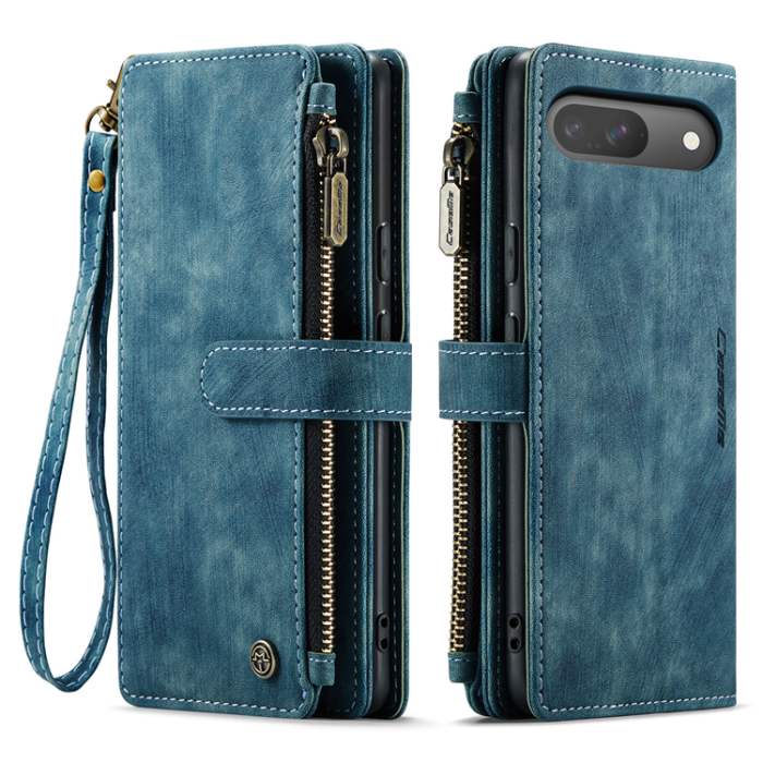 Caseme - CASEME Google Pixel 10 Pro/10 Plånboksfodral Zipper C30 - Blå
