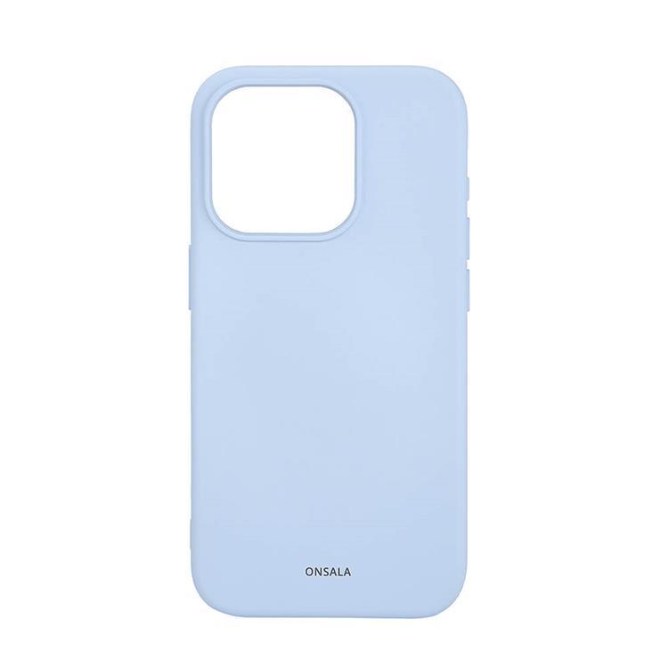 Onsala iPhone 15 Pro Mobilskal Magsafe Silikon - Ljusblå | 2353 | AlltMobil
