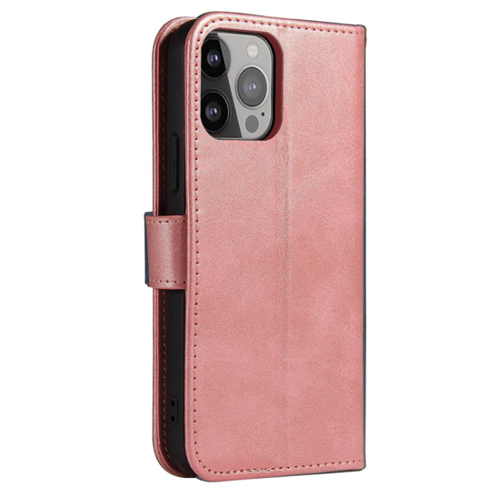 OEM - iPhone 15 Plus Plånboksfodral Magnet Stativ - Rosa