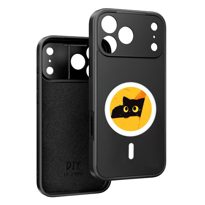 A-One Brand - iPhone 17 Pro Max Mobilskal MagSafe 4 Colors NFC DIY Smart E-Ink Round