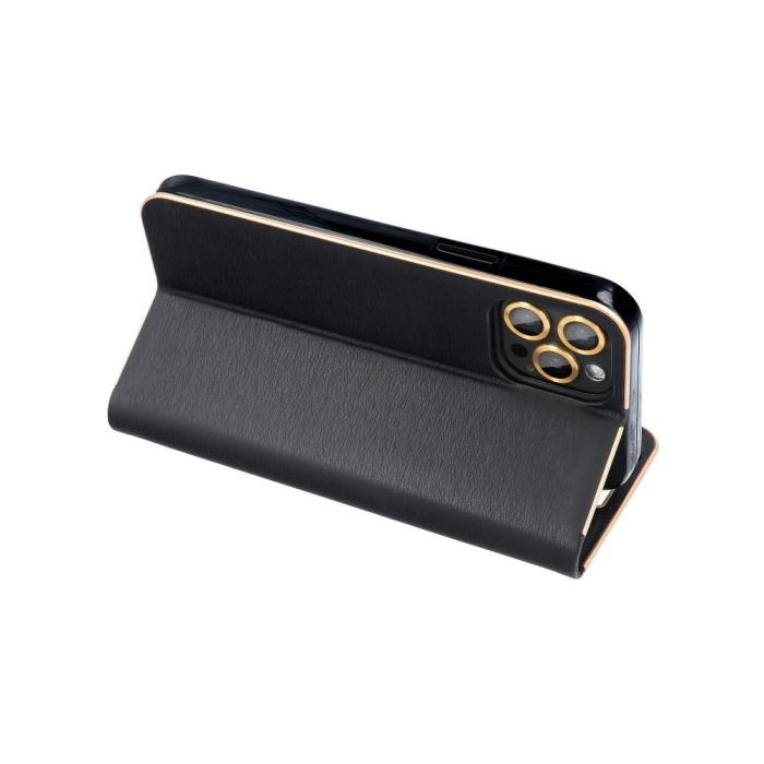 Forcell - Galaxy A12/M12 Plånboksfodral Forcell Luna Gold - Svart