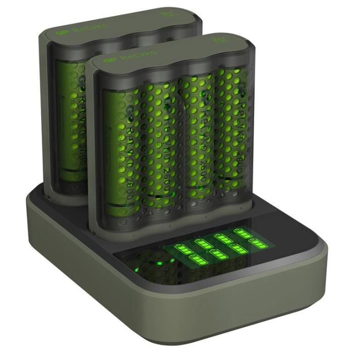 UTGATT1 - GP ReCyko 2st M451 Laddare USB docka D851/8xAA