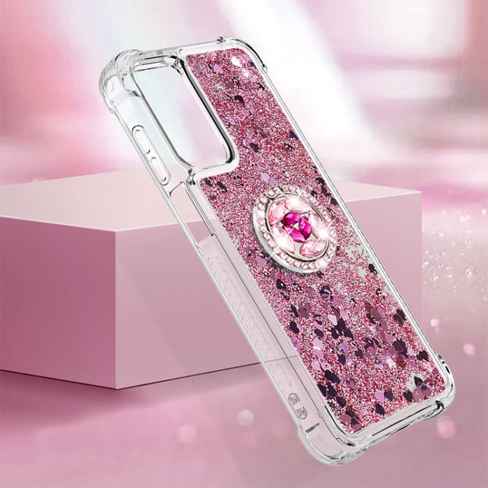 A-One Brand - Galaxy A17/A26 Mobilskal Kickstand Quicksand TPU - Roséguld