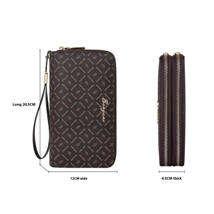 BANYANU - BANYANU Plånbok för Dam Lång Double Zipper N9012