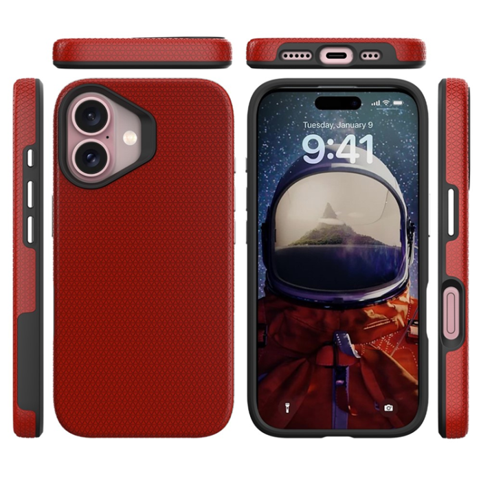 A-One Brand - iPhone 17 Mobilskal MagSafe Protective TPU+PC - Röd