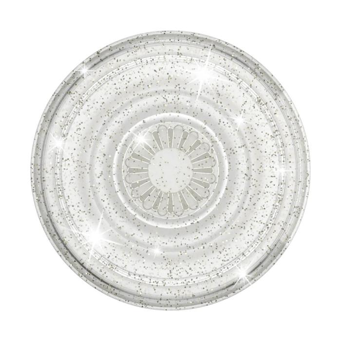 PopSockets - POPSOCKETS Clear Glitter Silver Avtagbart Grip med Ställfunktion