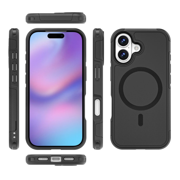 A-One Brand - iPhone 17 Mobilskal MagSafe PC + TPU Anti-drop - Svart