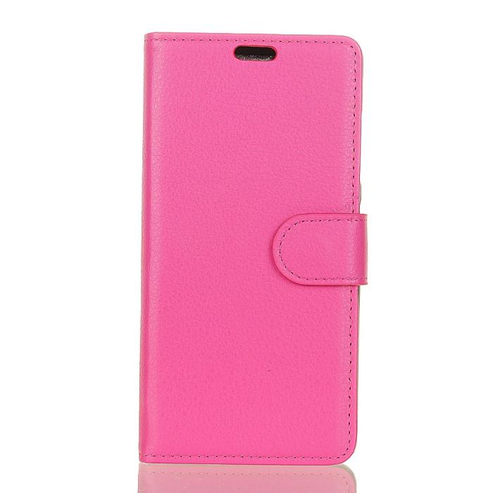 A-One Brand - Litchi Plånboksfodral Sony Xperia XA2 Ultra - Magenta