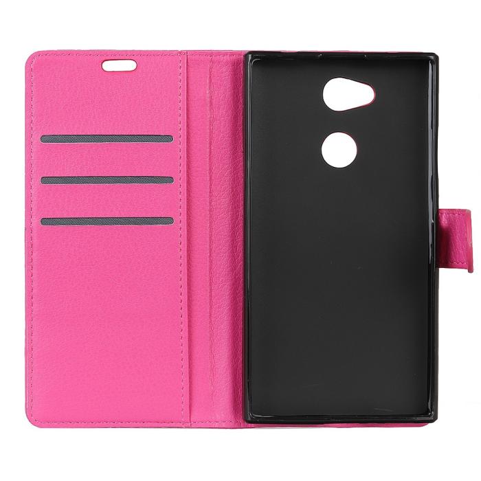A-One Brand - Litchi Plånboksfodral Sony Xperia XA2 Ultra - Magenta