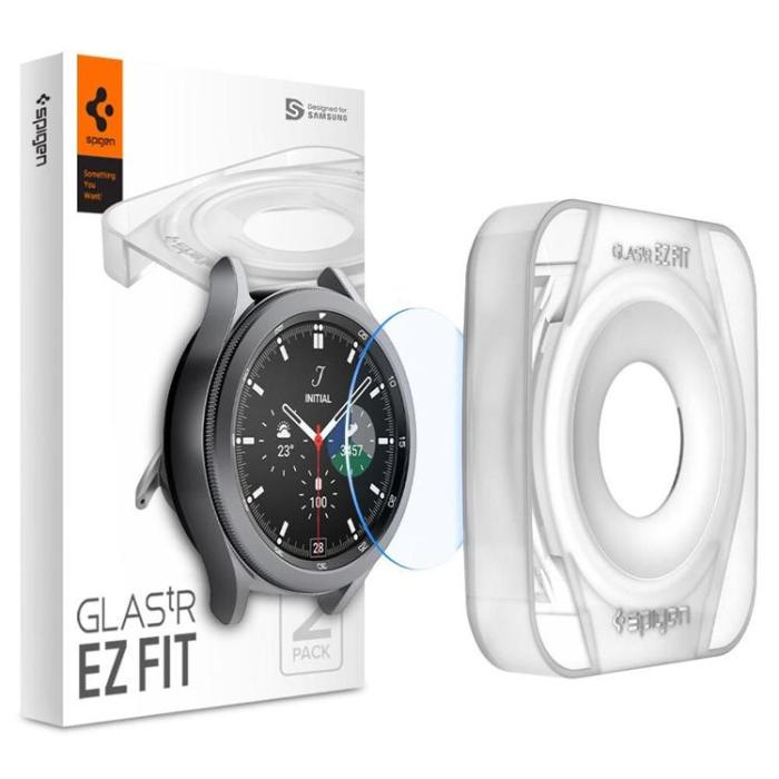 UTGATT1 - Spigen 2-Pack Härdat Glas Galaxy Watch 4 Classic 42mm - Transparent