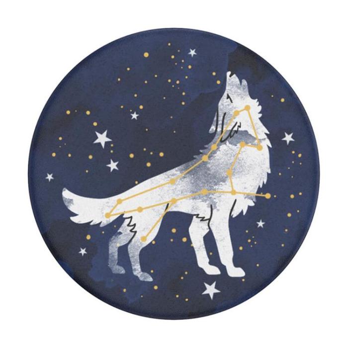 PopSockets - POPSOCKETS Sirius Wolf Avtagbart Grip med Ställfunktion