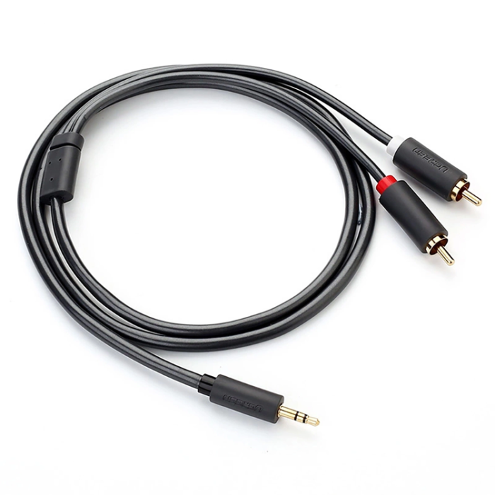 Ugreen - Ugreen Aux till 2xRCA 3m Kabel 3.5 mm mini jack - Grå