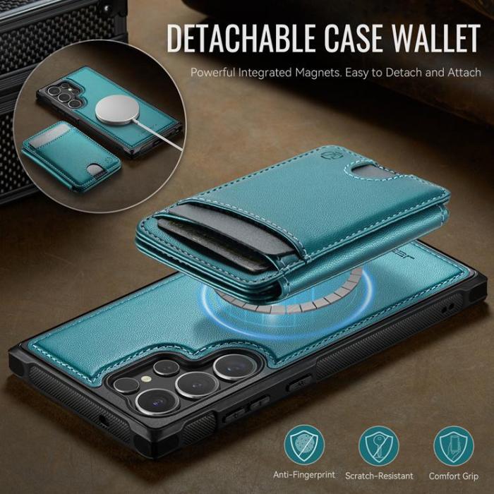 OEM - JEEHOOD Samsung Galaxy S23 Ultra Fodral Konstläder - Blå