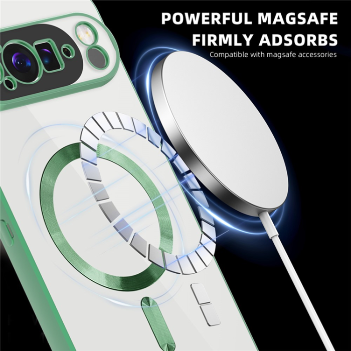 A-One Brand - Google Pixel 10 Pro XL Mobilskal MagSafe med Korthållare - Grön