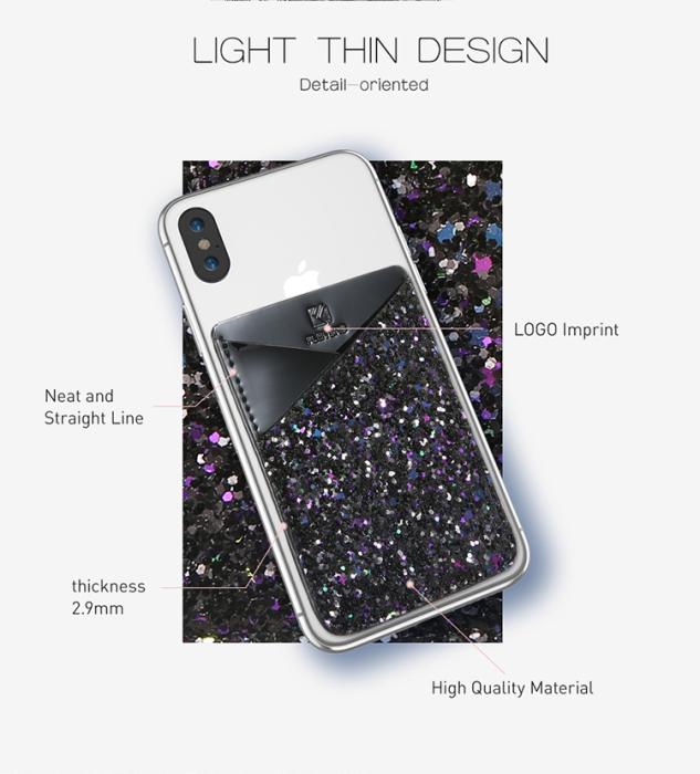Floveme - Floveme Korthållare för smartphones - Glittery Rainbow