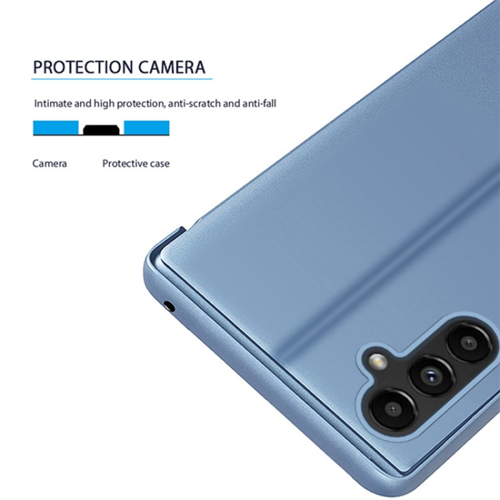 UTGATT1 - Galaxy A14 5G/4G Fodral Clear View Flip - Blå