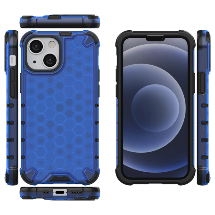 OEM - iPhone 13 mini Mobilskal Honeycomb Armor - Blå