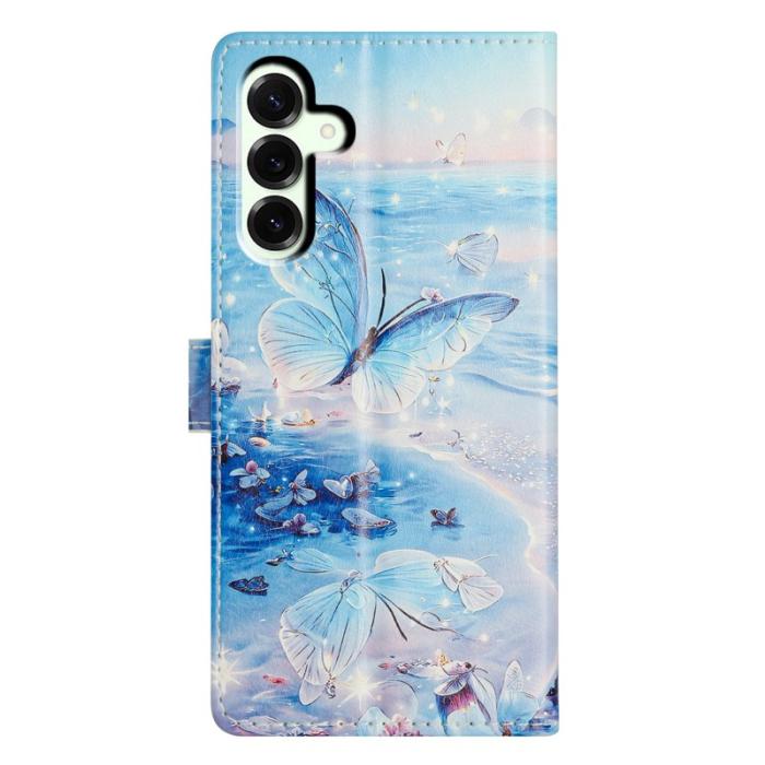 OEM - Samsung Galaxy A37 Plånboksfodral Konstläder - Ocean Butterfly
